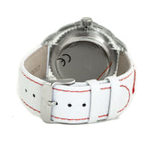 Chronotech White Leather Dress Watch